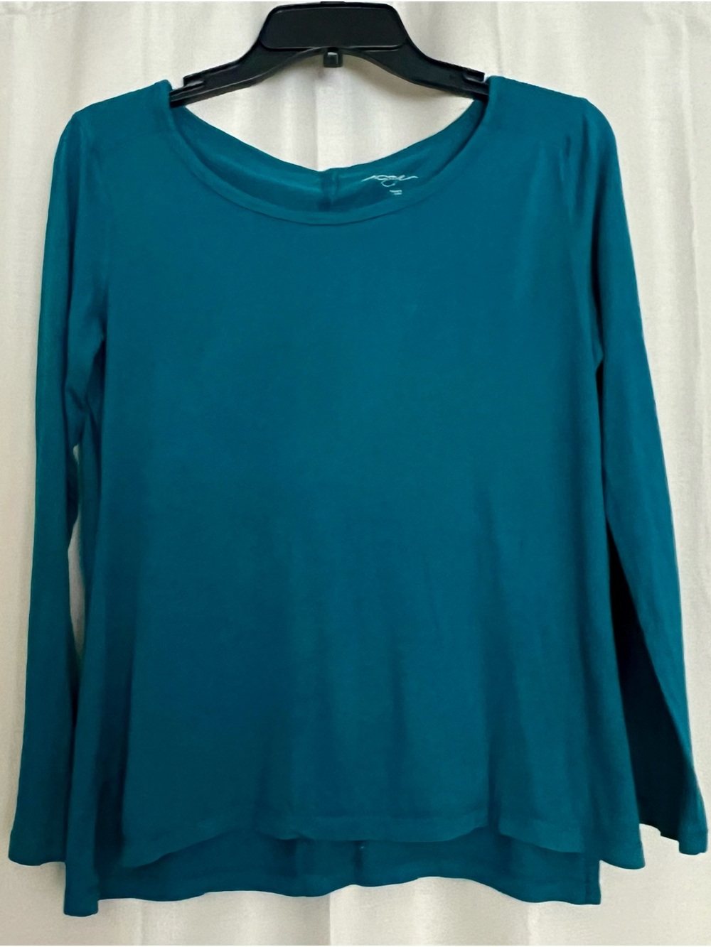 Halogen Women’s Teal Long Sleeve High Low Tunic Top Size Medium Petite